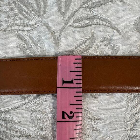 J CREW Leather Belt Men's Saddle Tan Sz36 Granola Cowboy Rustic Western Southern - Picture 10 of 10